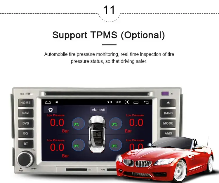 Sale JDASTON Android 9.1 Car DVD Player For HYUNDAI SANTA FE 2006-2012 Multimedia GPS Navigation 2 Din Car Radio Audio Stereo WIFI 12
