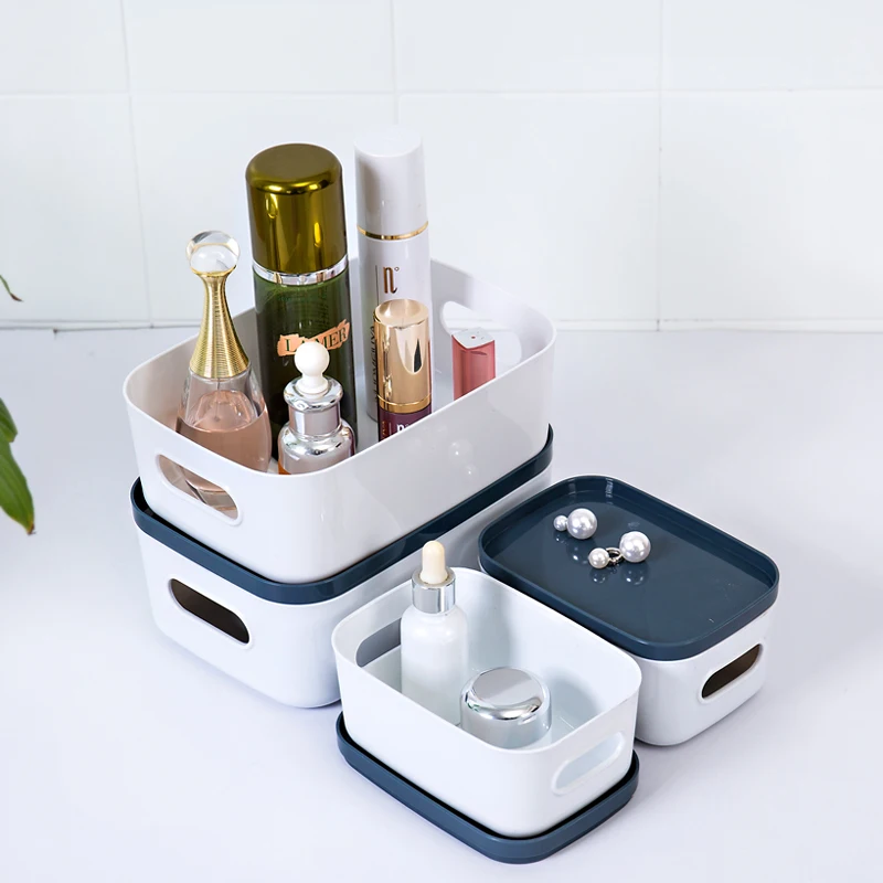 

Fashion Desktop Cosmetic Sundries Storage Box Multi-functional Dressing Table Makeup Storage Box With Cover
