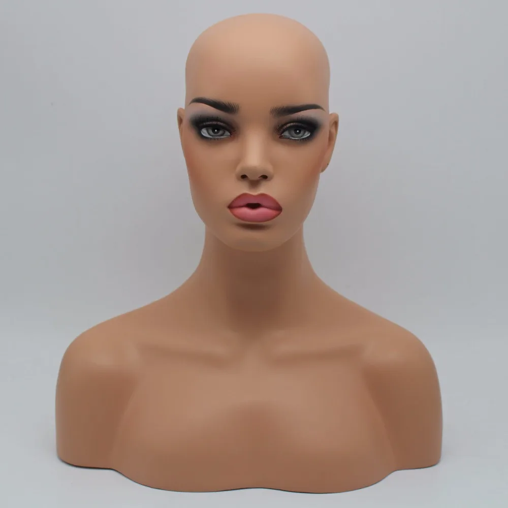 

Female Realistic Fiberglass Mannequin Head Bust Sale For Wig Jewelry And Hat Display