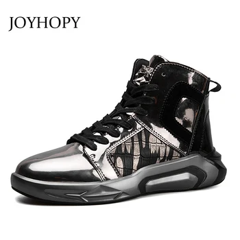 

JOYHOPY 2018 New Fashion High Top Boots Men Outdoor Casual Shoes Summer Autumn Sprort Shoes Mens Sneakers Hip-hop Shoes AMB2025