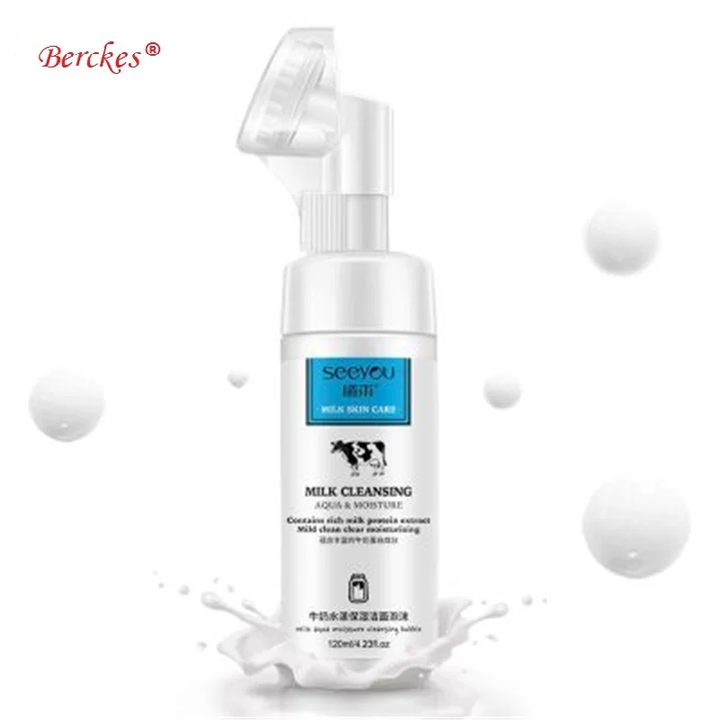 2018 leche visón hidratante espuma limpiadora hidratante para blanquear limpieza profunda limpiador Unisex cuidado de la piel|Limpiadores| - AliExpress
