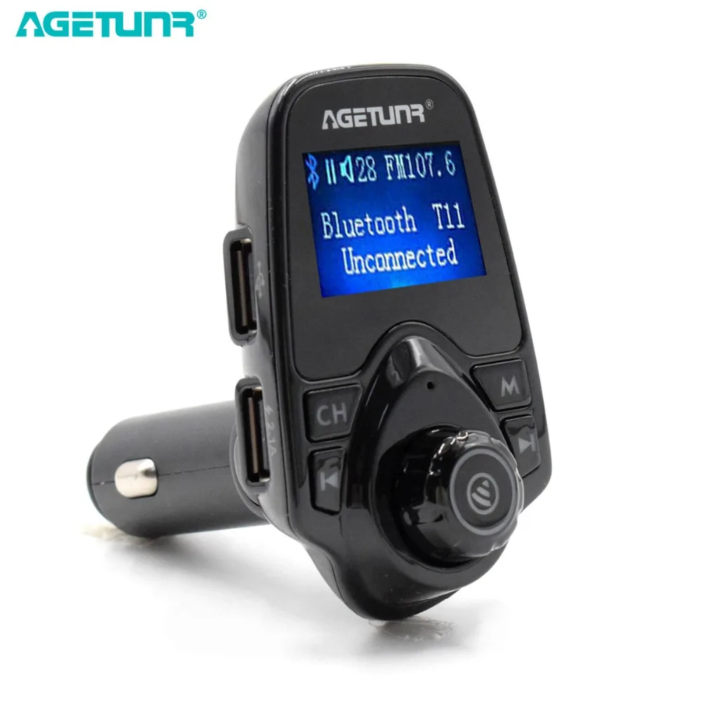 AGETUNR T11 Bluetooth Car Kit Handsfree Set MP3 Player FM Transmitter