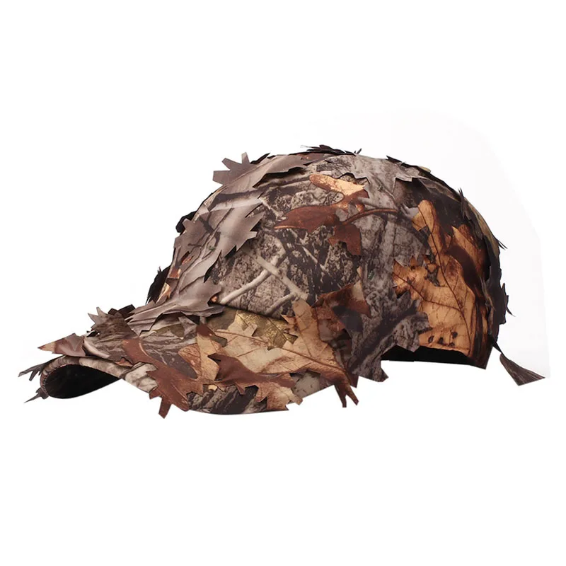 1 шт. 3D листья ведро/охотничья шляпа для женщин и мужчин Быстросохнущий Водонепроницаемый Навес крутая шляпа головы одежда CS боевой шляпы - Цвет: 2