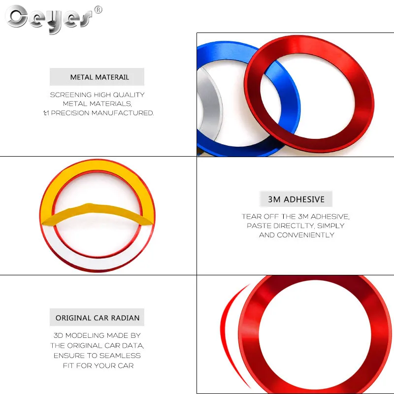 Car steering wheel decoration circle ring sticker for BMW (13)