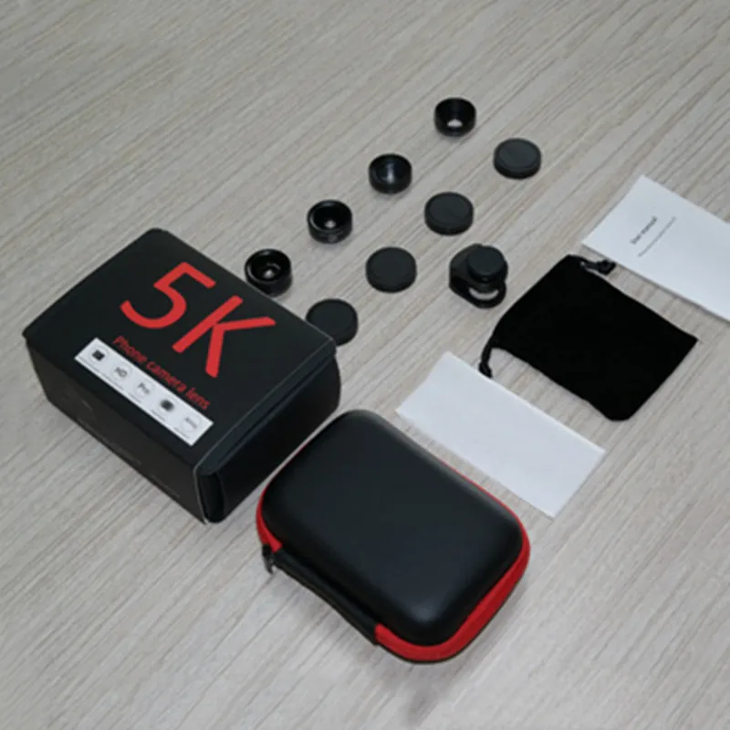 

High quality 4 in 1 Camera Phone Lenses Wide macro Fisheye Telephoto wide Lens for iPhone x xiaomi huawei smartphone