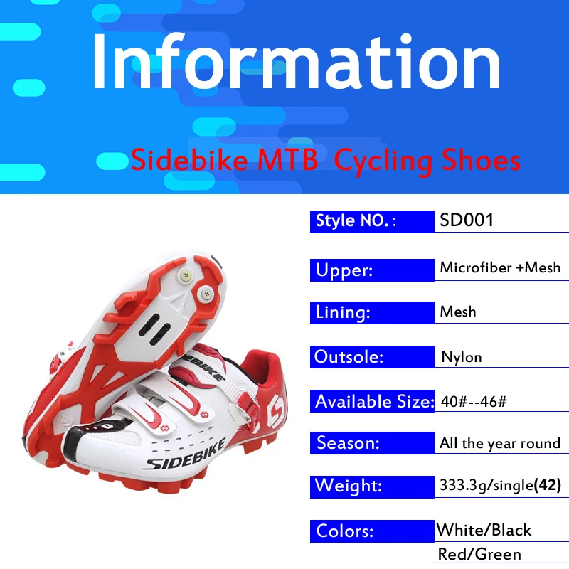 SIDEBIKE cycling shoes sapatilha ciclismo mtb bicicleta SPD pedals 2019 Men women self-locking -breathable cycling bike sneakers