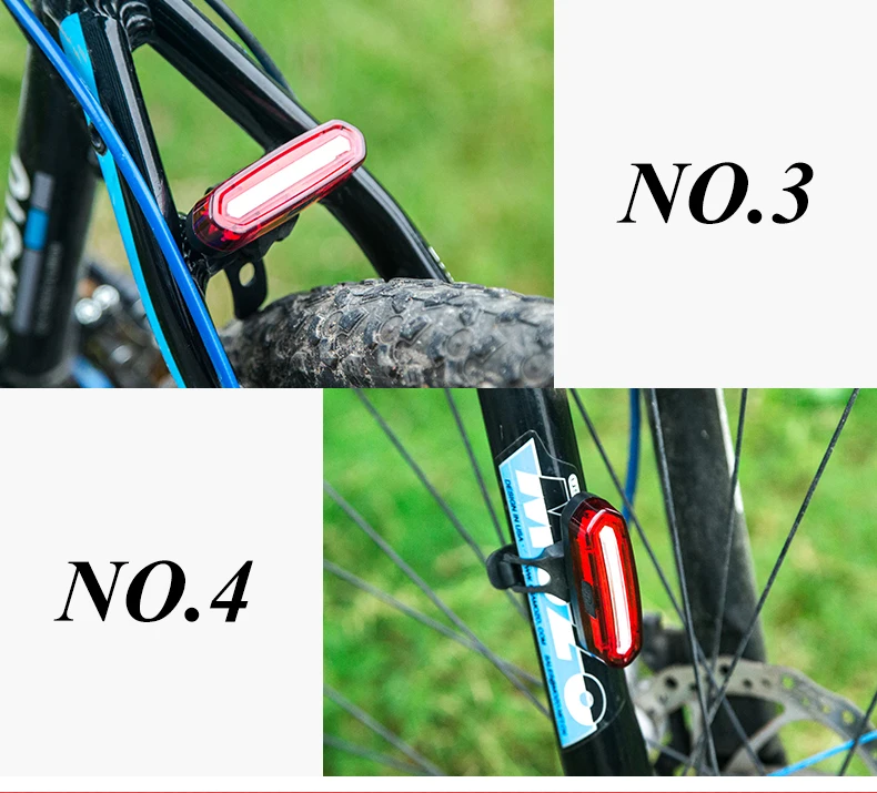 Perfect INBIKE Bike Light Bicycle Taillight Bike Accessories bisiklet aksesuar Waterproof Riding Rear light Led USB Chargeable MTB Bike 14