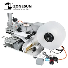 ZONESUN LT-60 полуавтоматическая пневматическая плоская Этикетировочная машина для маркировки лекарственных бутылок
