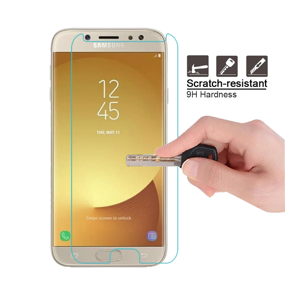 Для Samsung Galaxy J7 Pro J730G J730F 2017 0 3 мм 2.5D Защитная пленка для экрана из закаленного