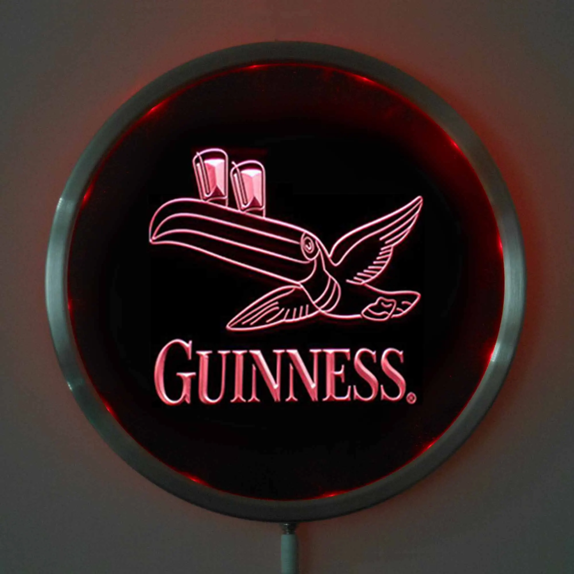 Светодиодные неоновые круглые вывески с надписью Guinness Toucan 25 см/10 дюймов барная