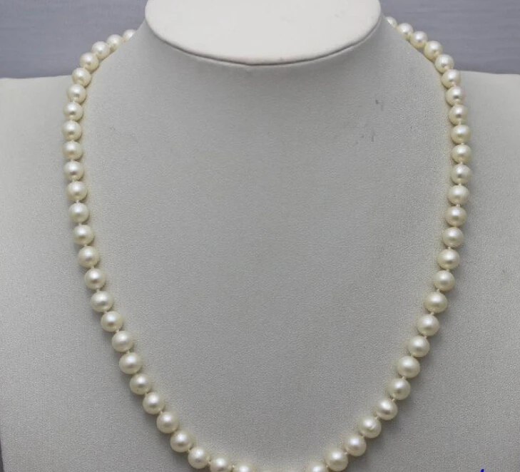 

ddh003315 white Freshwater pearl necklace 6-7mm 17.5INCH "Handmade" Alloy 28% Discount