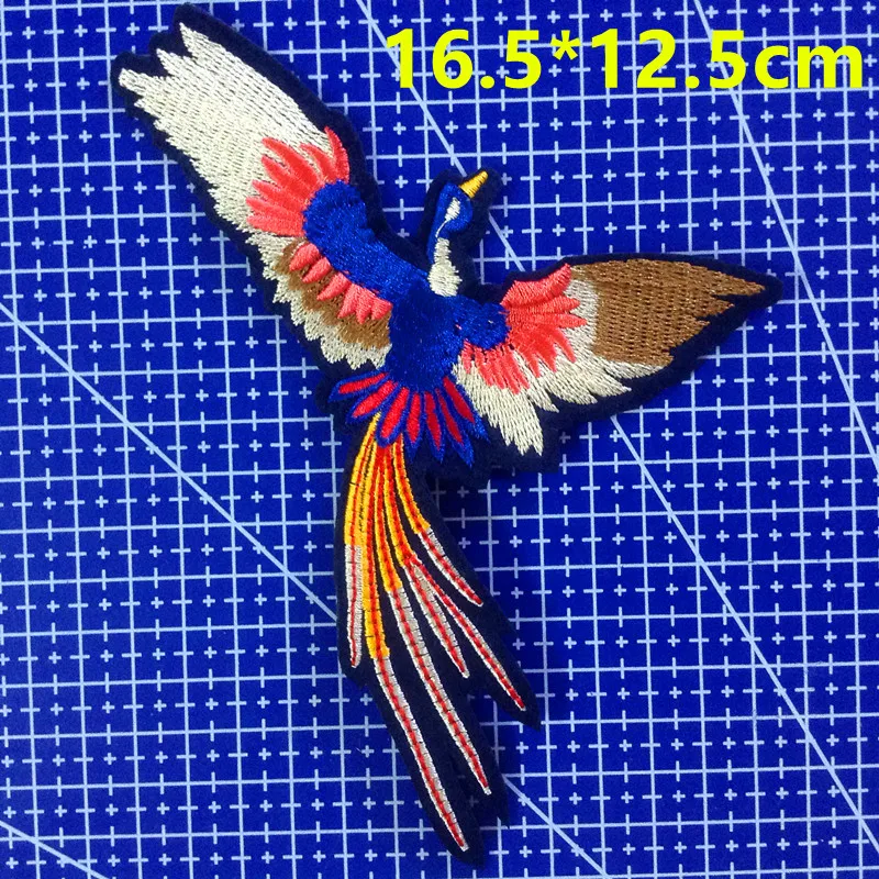 

16.5*12.5cm phoenix bird embroidery sew-on DIY patch,embroidery colorful Phoenix patch,LY0812D