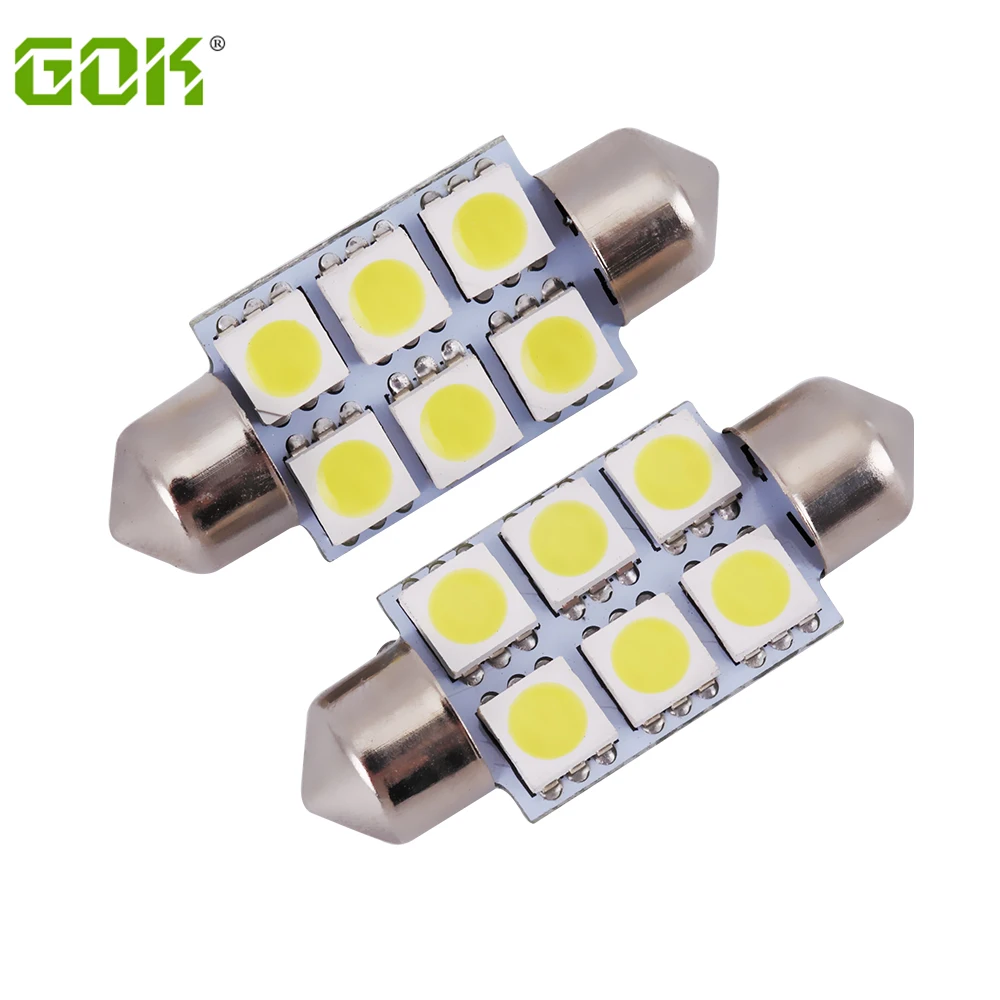 

High Quality led festoon 31mm 36mm 39mm 42mm c5w 6Smd 5050 Led Car Festoon led Licence Plate Light Interior Dome Roof Reading