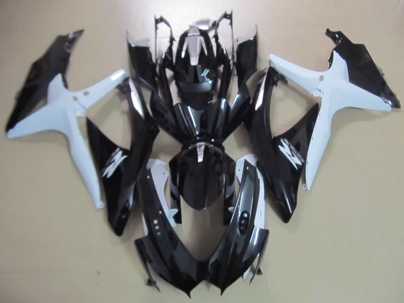 

Injection mold Fairing kit for SUZUKI GSXR600 750 08 09 GSXR600 GSXR750 K8 2008 2009 ABS white black Fairings set+7gifts TP43
