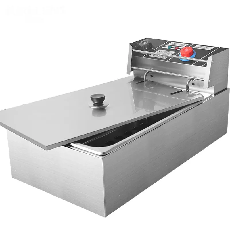 US $241.50 Electric Deep Fryers Commercial single blast furnace 12L capacity frying pan French fries potato tower crane