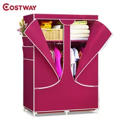 COSTWAY ткань шкаф для одежды ткань складной передвижной шкаф хранения спальня мебель дома armario ropero muebles