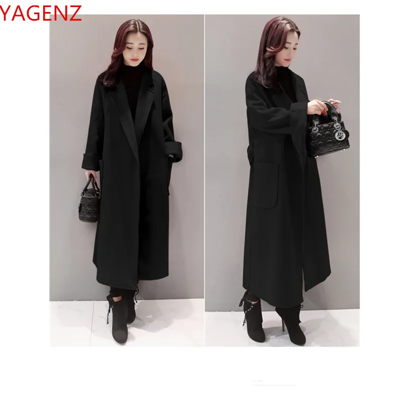 

Winter jackets New coat of women's cashmere Loose plus-size elegant women coats Korea Fashion Long sleeve long Woolen coat 1773