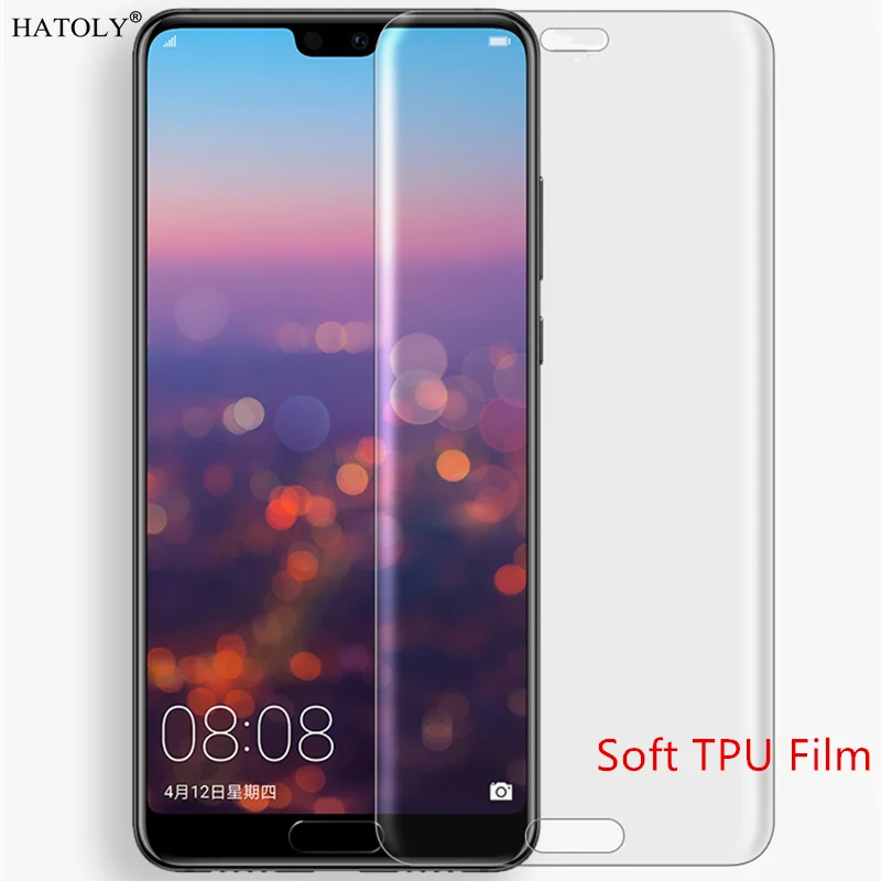 Мягкая нано пленка из ТПУ для Huawei P20 Pro Защитная экрана p20pro полноразмерная 6 1 дюйма