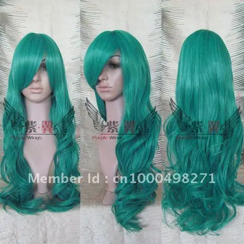 Free ShippingD@Dpretty WOMEN'S green long curly cosplay wig W@ |