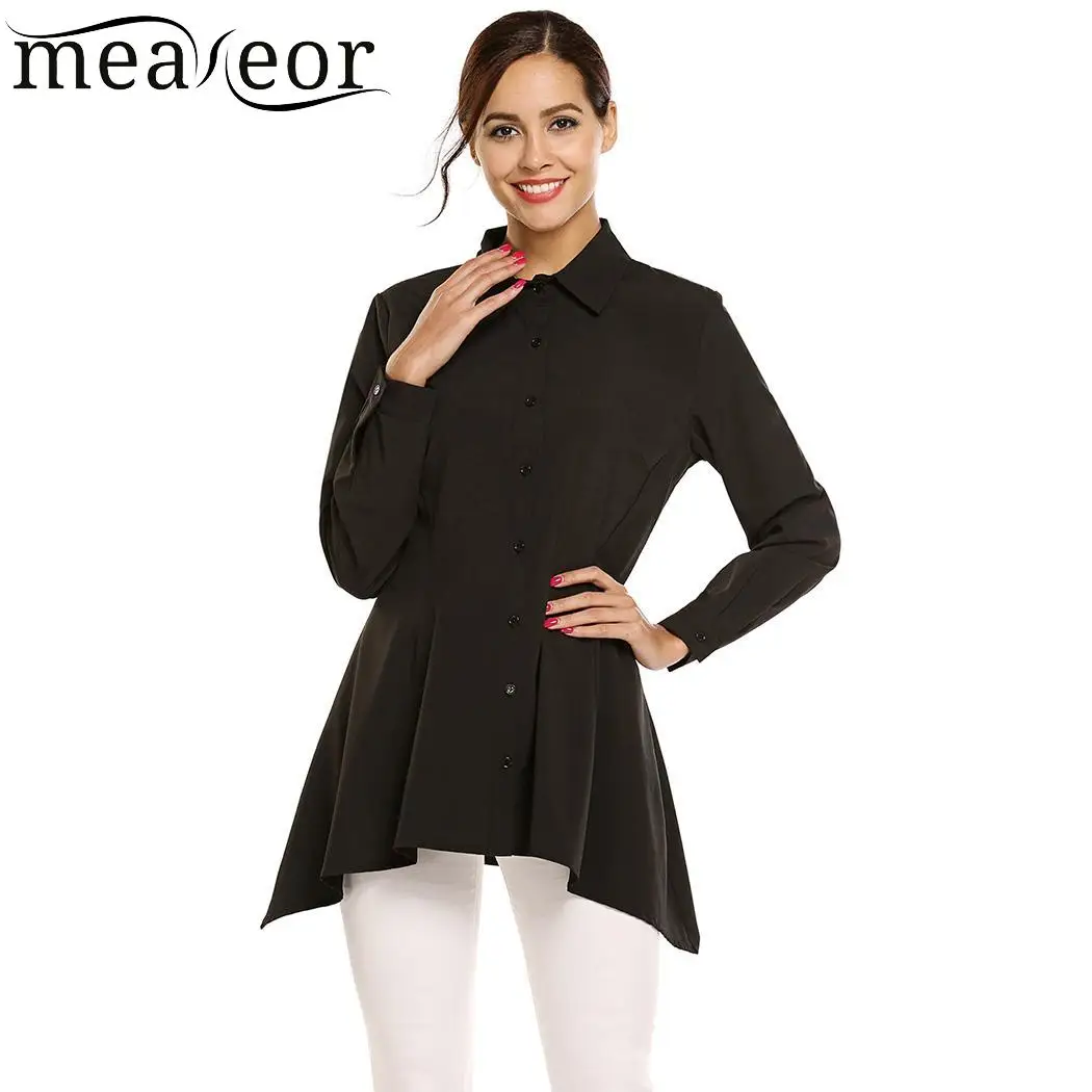 Asymmetrical Collar Button Long Sleeve Casual T-Shirts