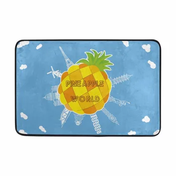 

Pineapple World Printed Kitchen Carpet Welcome Floor Mats Personality Design Entrance Door Mat Bathroom Doormats for Living Room