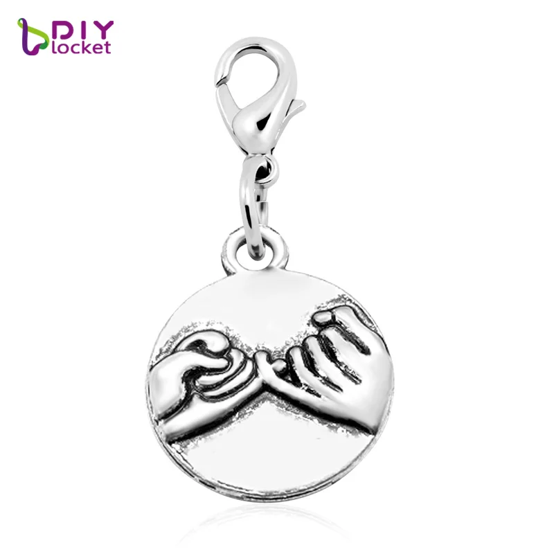 Fashion Charms 20PCS &quotHand&quot dangles necklace &amp pendants fit floating charm locket with Lobster clasp LSFE22*20 | Украшения и