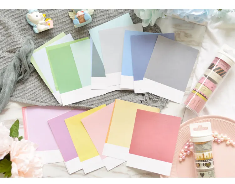 Lovedoki Solid Color Note Sticky Set Index Pages Notepad Paper Planner Decorative Stickers Office Decoration Cute Stationery