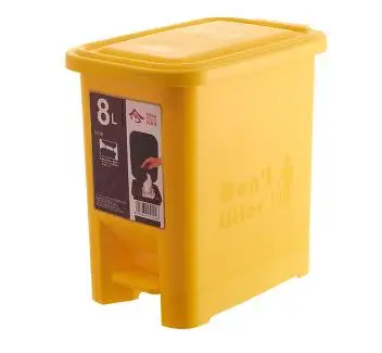 Короткое модное большое ведро для мусора с педалью, пластиковое ведро для хранения, ведро для мусора в японском стиле - Цвет: Цвет: желтый