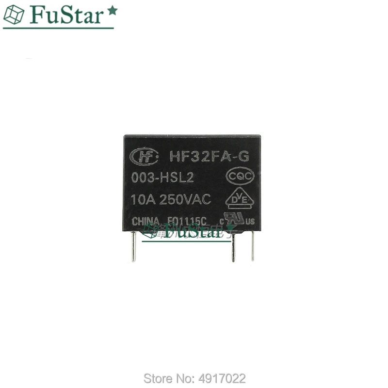 5 шт. HF32FA-G-003-HSL2 HF32FA-G-3V-HSL2 4 фута нормально открытый 10A 3V AC HF32FA-G 003-HSL2