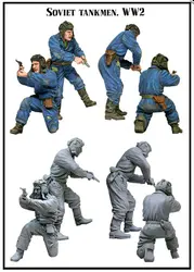 Наборы смолы 1/35 масштаб советских воинов смолы модель DIY игрушки