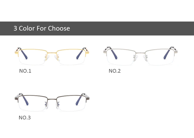 Высококачественные мужские полуоправы бизнес-типа очки с анти-голубыми линзами очки металлические оптические очки оправа для очков 8729CJ