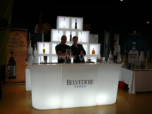 

Luminous Remote control LED Bar Counter,PolyDeco Bar,LED JUMBO Bar Table,rechargeable Rundbar LED Bartresen furniture