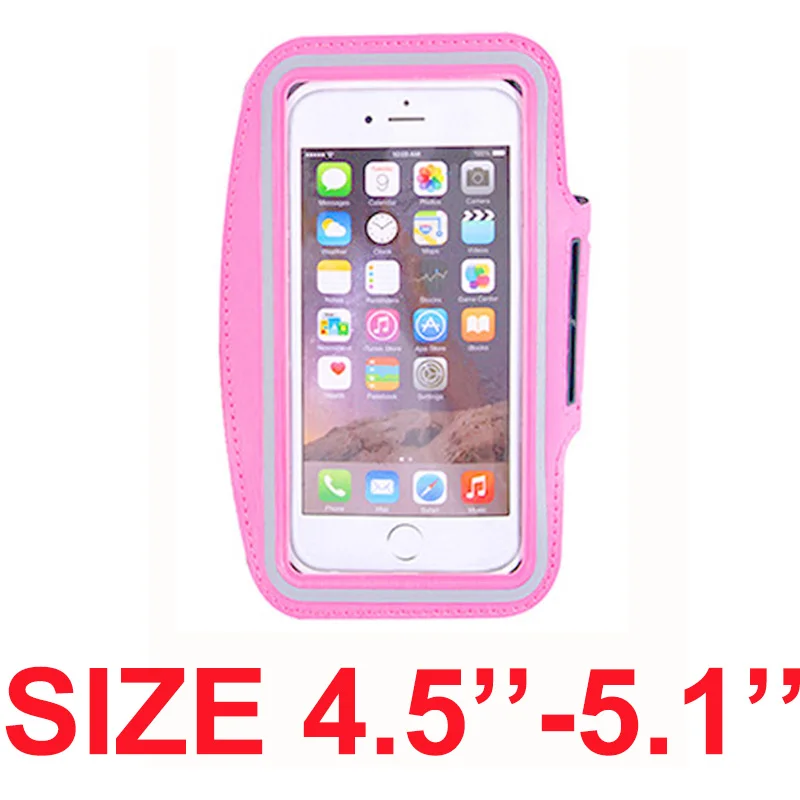 Нарукавная повязка для размера 4 ''4,5'' 4,7 ''5'' 5,5 ''6'' дюймов, спортивный держатель для мобильного телефона, чехол для iphone, huawei, samsung, Xiaomi, телефон на руку - Цвет: Size 4.5--5.1 (pink)