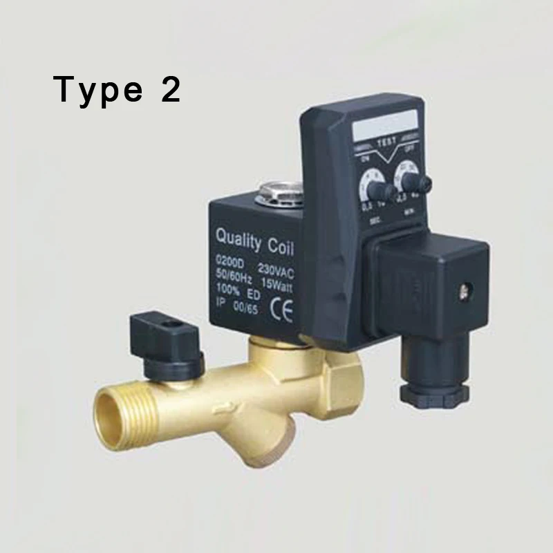 1/2" DN15 Automatic Electronic Drainer 24V 110V 220V 380V Electronic