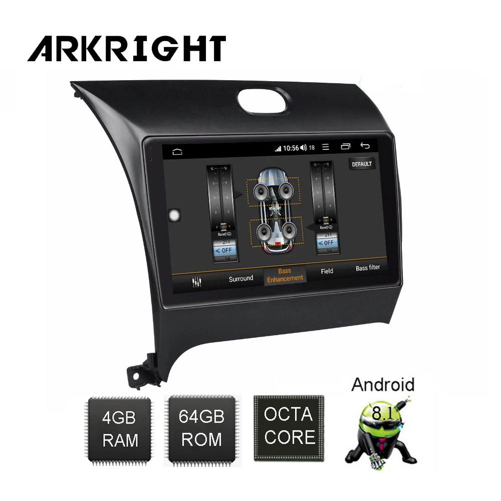 Автомобильная магнитола ARKRIGHT 9 дюймов Android 8 1 стерео аудио GPS для Kia Cerato K3 Forte 2012 2016