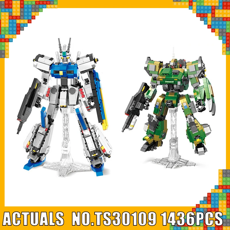 

QiaoLeTong robot Fire model DIY Fight inserted Building Blocks Kids Educational toys brain game toy brick gift TS30109-1