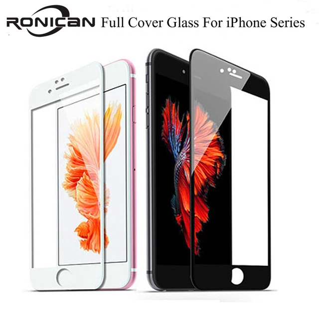 3D 9H Full Coverage Cover Tempered Glass For iPhone 6 6s Plus 5 5S 5C SE Screen Protector Protective Film on iPhone 7 8 Plus X S