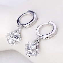 Xiyanike 2017 Nieuwe Collectie Hot Koop Fashion Shiny Crystal 925 Sterling Zilveren Dames Oorbellen Voor Vrouwen Jewelry Gift VES6361