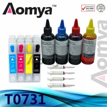 T0731-T0734 чернил Refill Наборы для принтера Epson Stylus CX3900 CX3905 CX4900 CX4905 CX5500 CX5600 CX5900 CX7300 CX7310