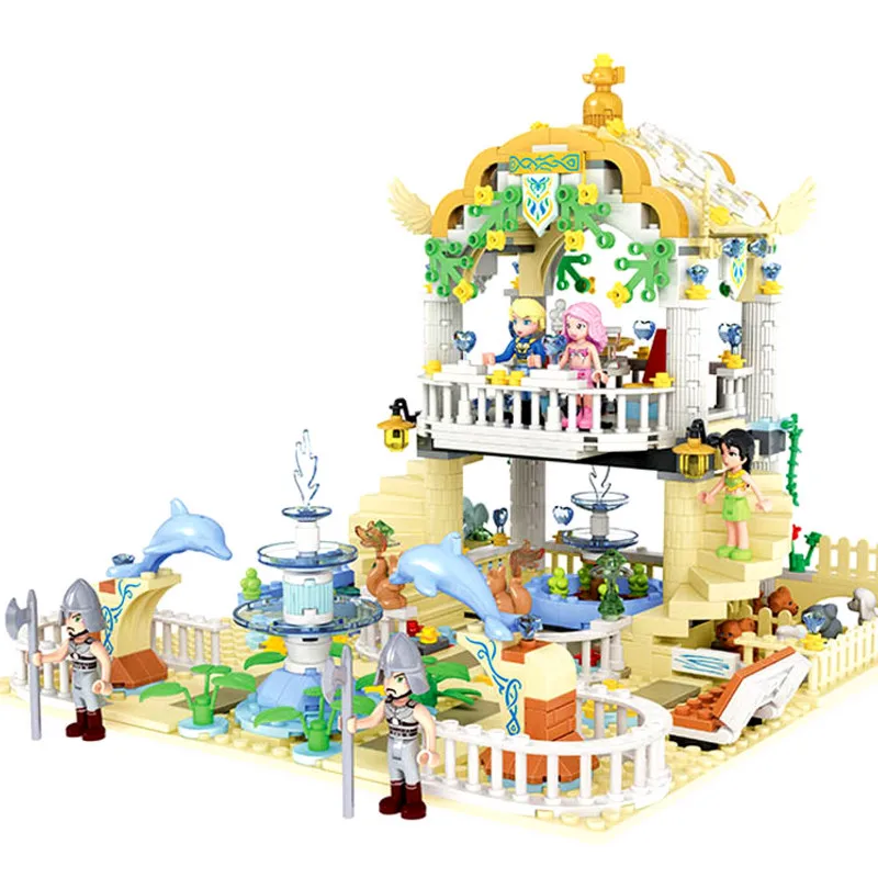 Diy Prince and Princess Romantic Water Garden Park Educational Building Block Bricks Girls Toy Compatible with Legoingly Friends цена Diy Prince and Princess Romantic Water Garden Park Educational Building Block Bricks Girls Toy Compatible with Legoingly Friends цены онлайн
