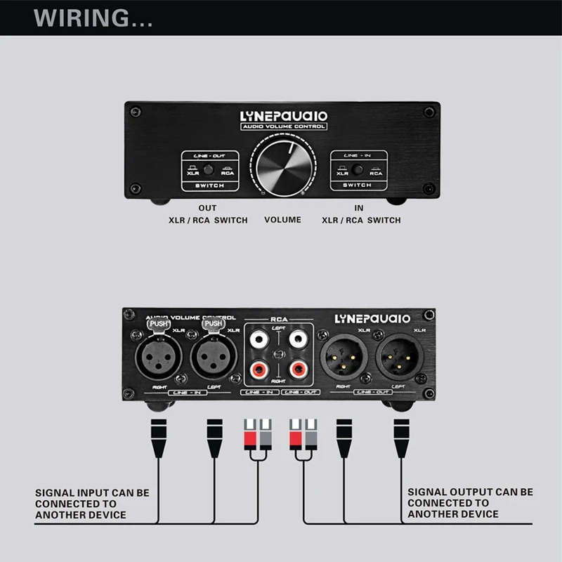 Lynepauaio 2 In 2 Out Switcher регулятор громкости, переключение между rca-сигналом и Xlr балансным сигналом, который подходит для