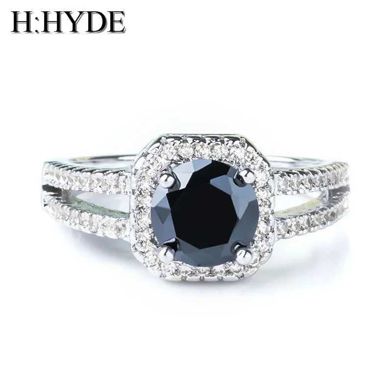 H: HYDE, классическое, 9 цветов, 1Ct, AAA, CZ, обручальное кольцо для Wom, очаровательное кольцо с кубическим цирконием, ювелирные изделия, вечерние, подарок, anillos mujer