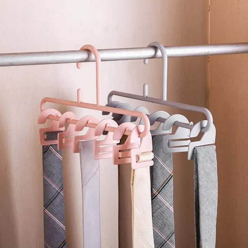 Removable Multifunction Storage Rack Tie Belt Scarf Hanger Holder Closet Hook Organizer Home Wardrobe Finishing Rack