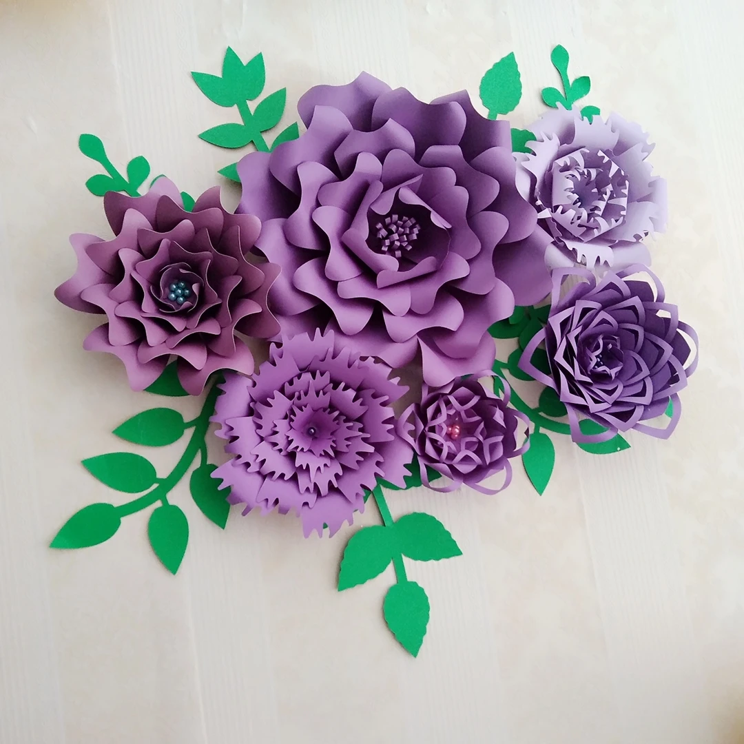 ready giant paper rose flower templates with tutorial for plantillas de flores