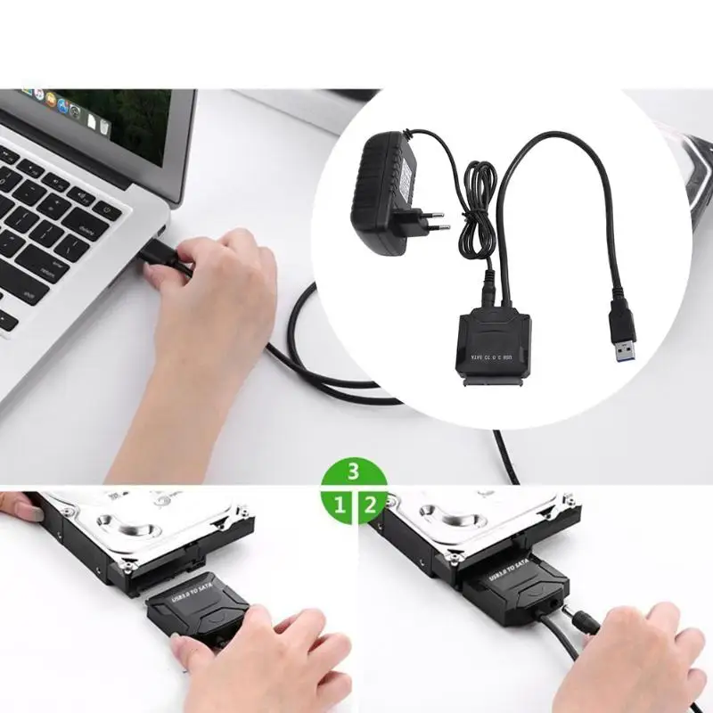 Высококачественный Стандартный USB 3 0 на Sata 2 5 дюйма SSD/3 HDD кабель для передачи