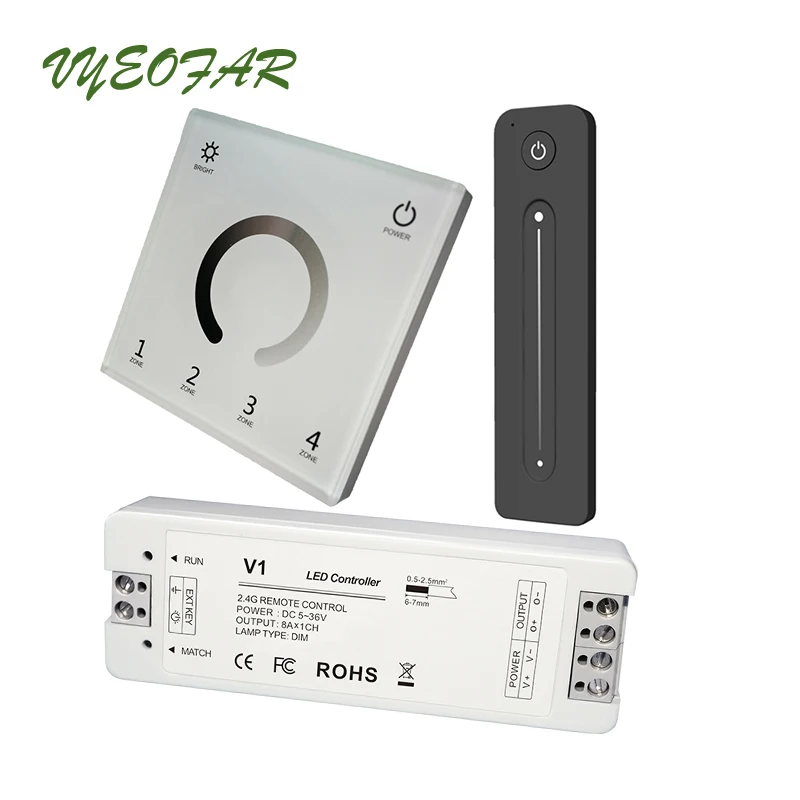 Новый 4 зоны светодиодная полоска DMX диммер контроллер 220V Высокая Напряжение
