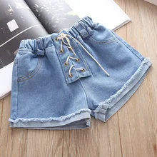 Шорты для маленьких девочек летние детские Шорты хлопковые джинсовые детские шорты Модная Высококачественная летняя одежда для девочек детская одежда