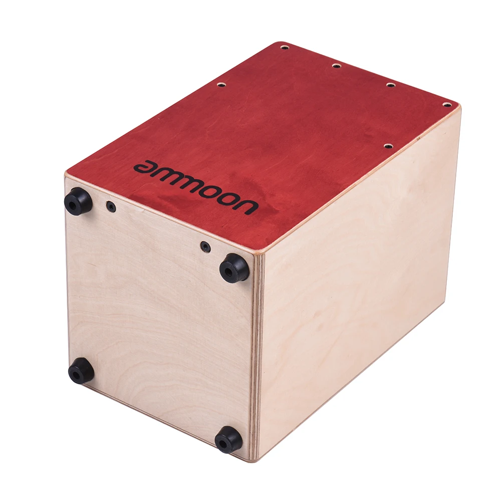 Ammoon деревянный Cajon коробка барабан ручной барабан для детей детский инструмент для уговора березовая древесина с регулируемыми струнами сумка для переноски