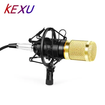 

KEXU Mic Sound Recording Kit BM-800 Audio Processing Condenser Wired Microphone Wind Screen Pop Filter