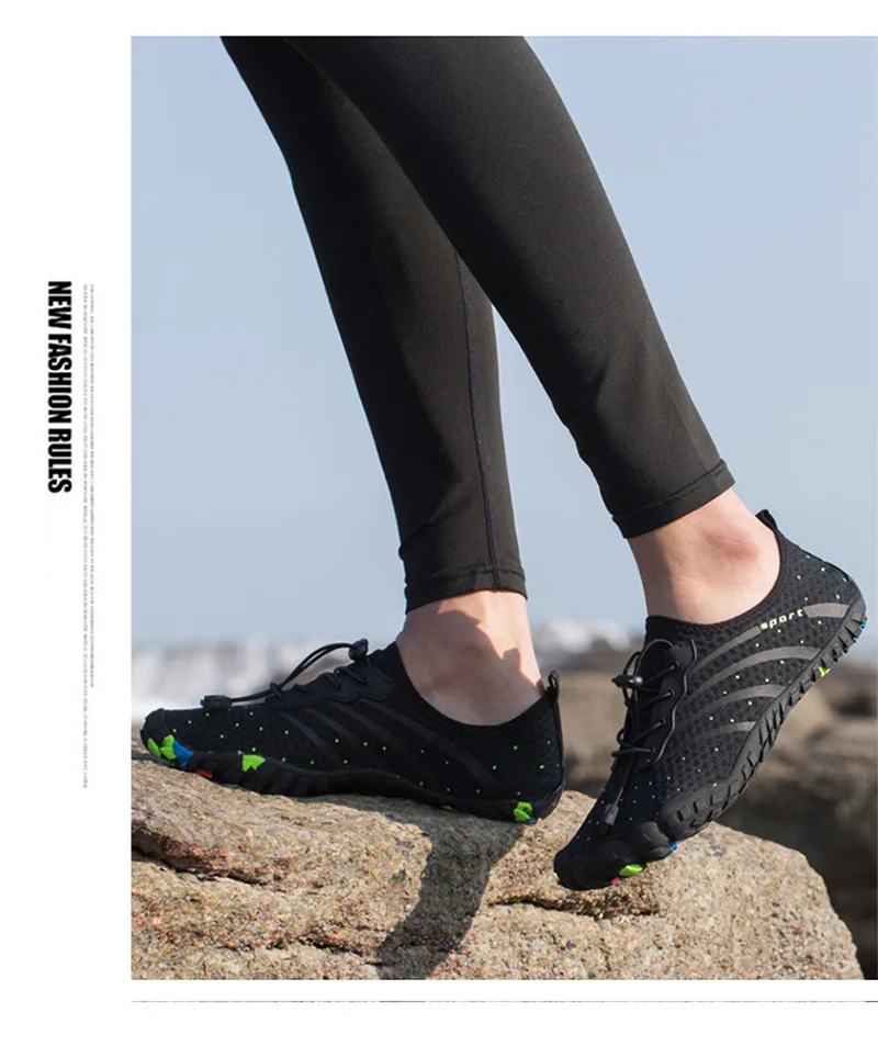 Verão dos Homens Sapatos de Água para Mulheres Sapatos de Praia Natação do Aqua Sapatos de Mergulho Sandálias de Pesca Novo Respirável Upstream Tênis Descalços 15 High Quality Esporte e Lazer